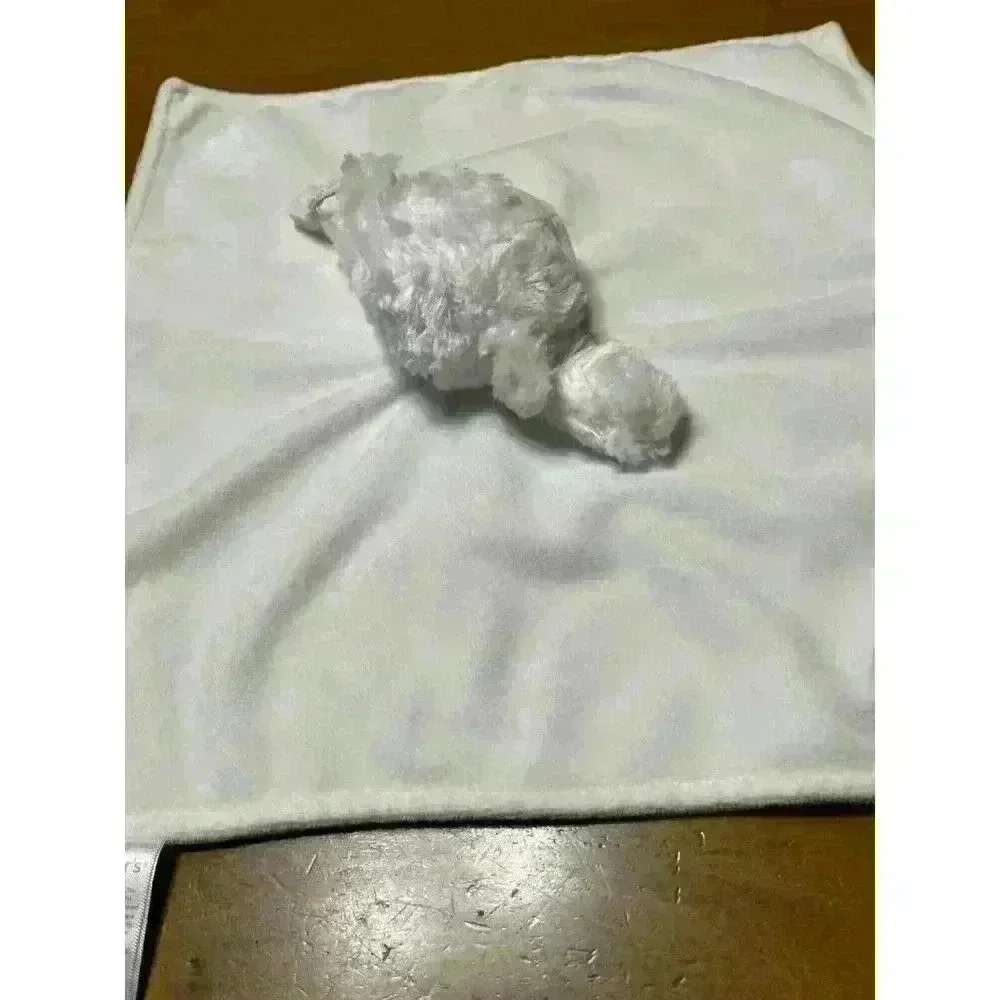 Caters Lovey Security Blanket White Lamb w Pacifier Holder